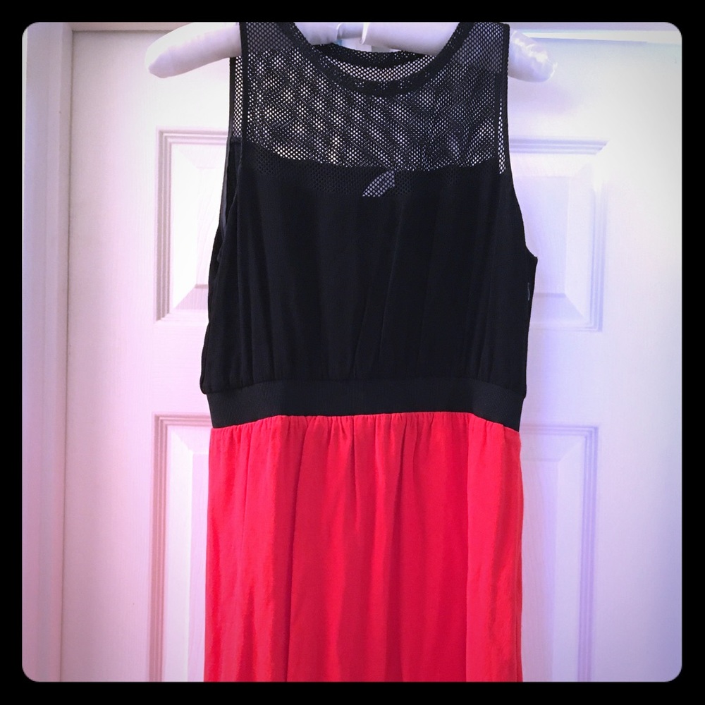 Sandro Mesh Neck Cocktail Dress